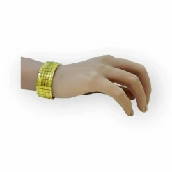 Bracelet manchette or blanc