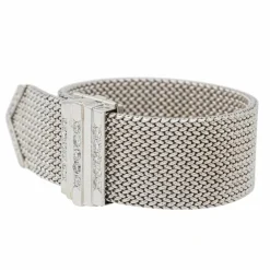 Bracelet Manchette Or blanc Diamant