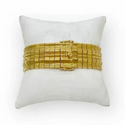 Bracelet manchette or blanc