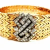 Bracelet Manchette Or jaune Diamant