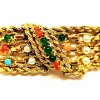 Bracelet Manchette Or jaune Cornaline