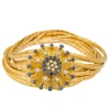 Bracelet Manchette Or jaune Diamant, Saphir