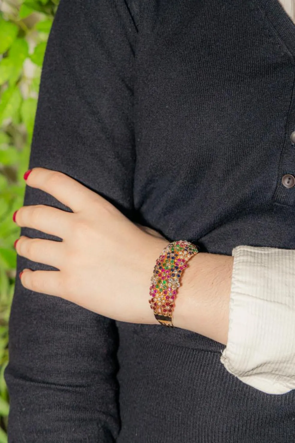 Bracelet Manchette Or jaune Diamant