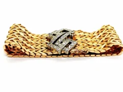 Bracelet Manchette Or jaune Diamant