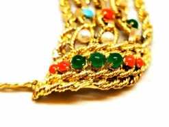 Bracelet Manchette Or jaune Cornaline