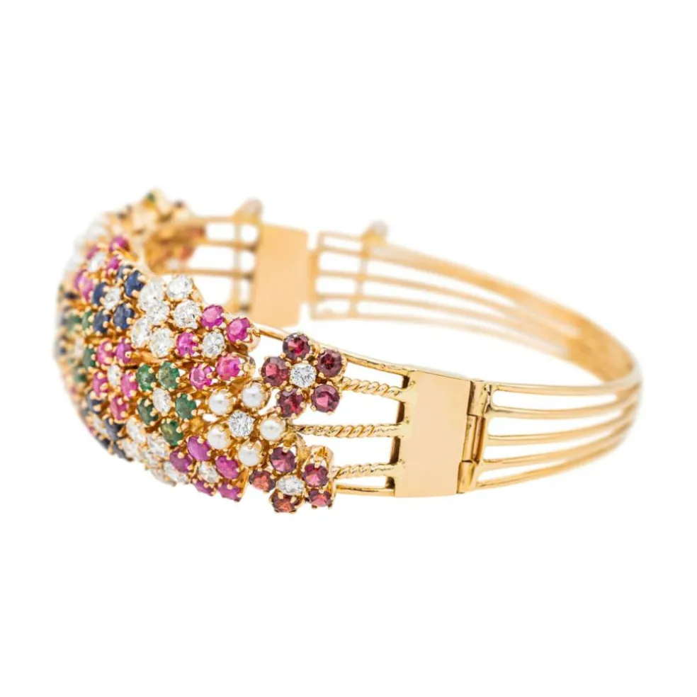 Bracelet Manchette Or jaune Diamant