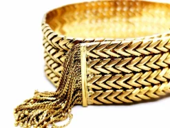 Bracelet Manchette Or jaune Diamant