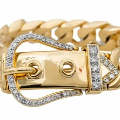 Bracelet Manchette Or jaune Diamant