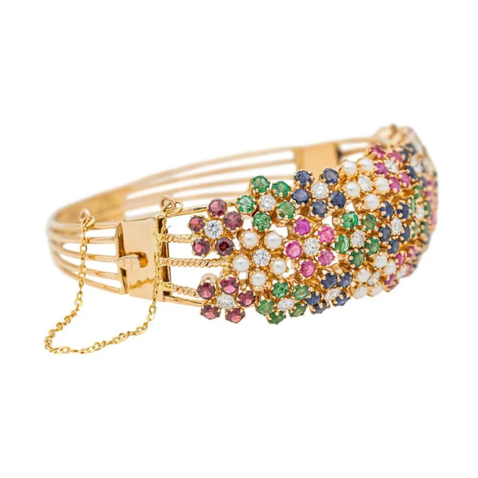 Bracelet Manchette Or jaune Diamant
