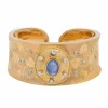 Bracelet Manchette Or rose Saphir