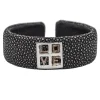 Bracelet Manchette Or rose Galuchat