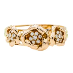 Bracelet Manchette Or rose Diamant