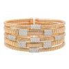 Bracelet Manchette Or rose Diamant