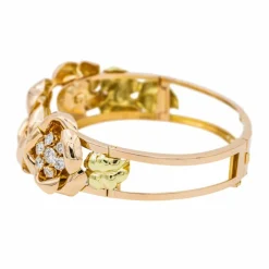Bracelet Manchette Or rose Diamant