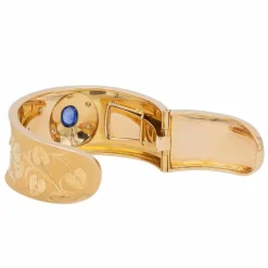 Bracelet Manchette Or rose Saphir
