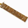 Bracelet manchette souple à maille fleurie
