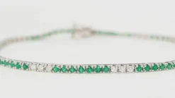Bracelet émeraudes et diamants