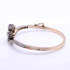 Bracelet Napoléon III « tiare », diamants, or rose et argent