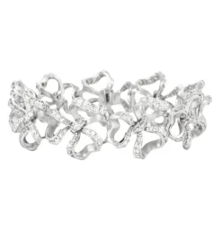 Bracelet Nœud en or gris et diamants