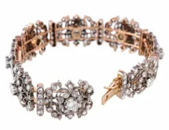 BRACELET OR ARGENT & DIAMANTS