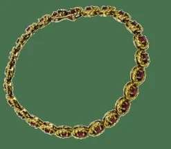 Bracelet or avec rubis