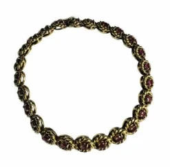 Bracelet or avec rubis