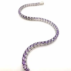 Bracelet or blanc améthyste