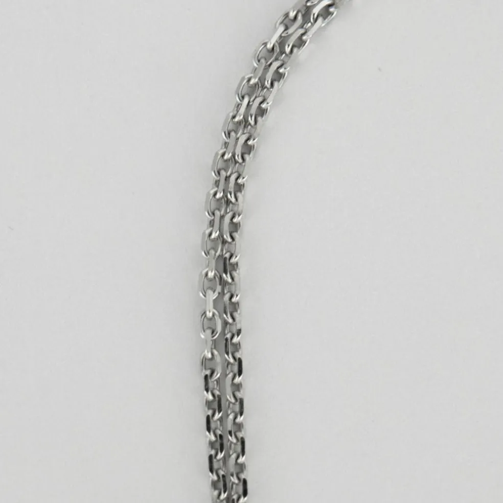 Bracelet or blanc barrette de diamants noirs