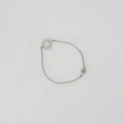 Bracelet or blanc cercle de diamants