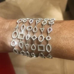 Bracelet or blanc diamants
