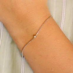 Bracelet or blanc diamant