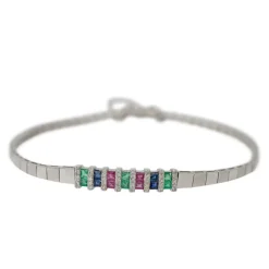 Bracelet Or blanc Emeraude