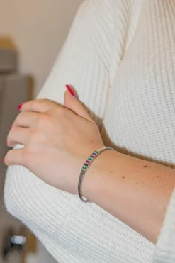 Bracelet Or blanc Emeraude