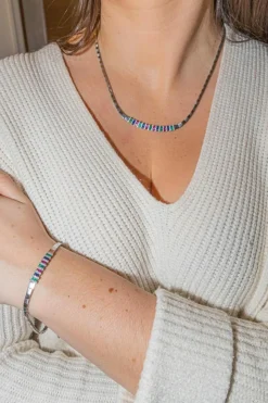 Bracelet Or blanc Emeraude