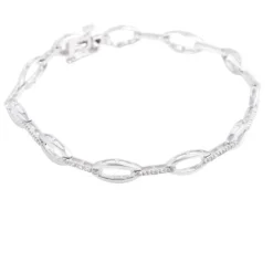 Bracelet or blanc et diamants