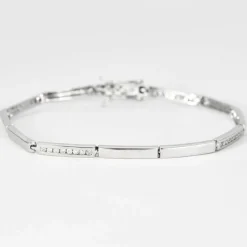 Bracelet or blanc et diamants
