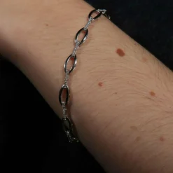 Bracelet or blanc et diamants