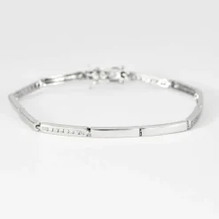Bracelet or blanc et diamants