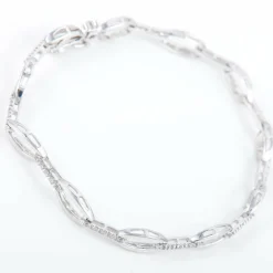 Bracelet or blanc et diamants