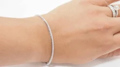 Bracelet or blanc et diamants