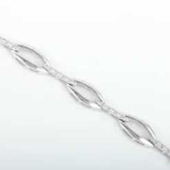 Bracelet or blanc et diamants