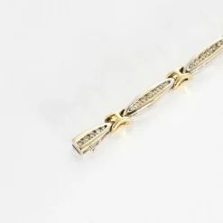 Bracelet or blanc et jaune, diamants