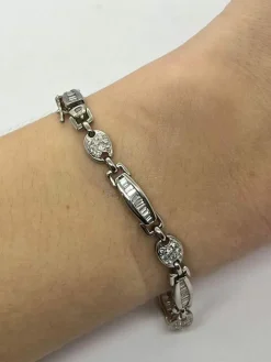 Bracelet or blanc 18K et diamants 2,5 ct