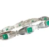 Bracelet or blanc émeraude