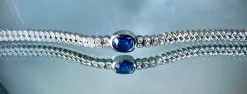 Bracelet or blanc saphir et brillants