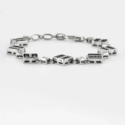 Bracelet or blanc saphirs