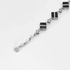 Bracelet or blanc saphirs