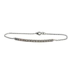 Bracelet or blanc serti d’une barrette de diamants