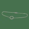 Bracelet or blanc serti d'un cercle de diamants