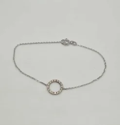 Bracelet or blanc serti de diamants naturels